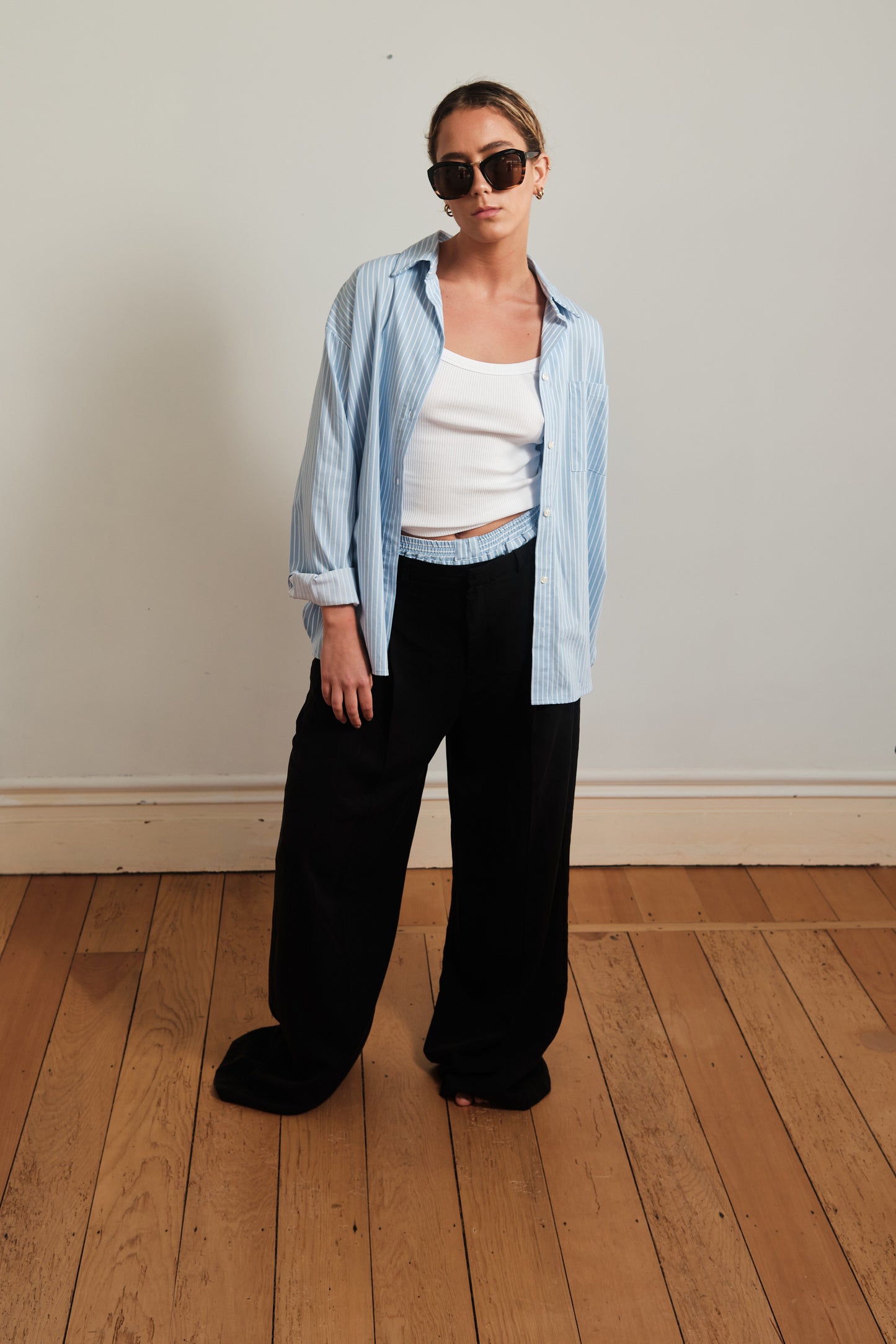 stripes shirt - cotton - women- made in nz