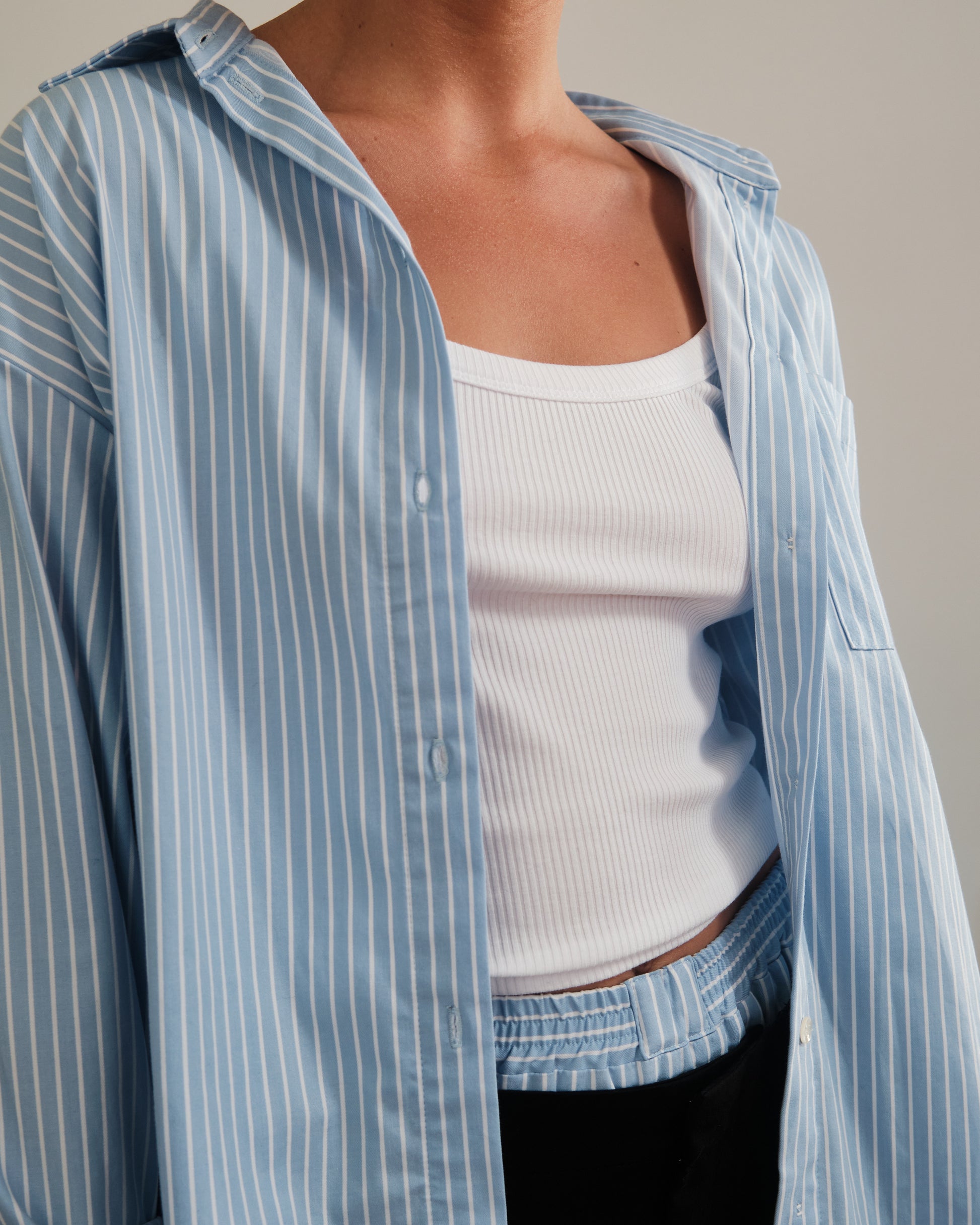 stripes shirt -cotton-women- made in nz
