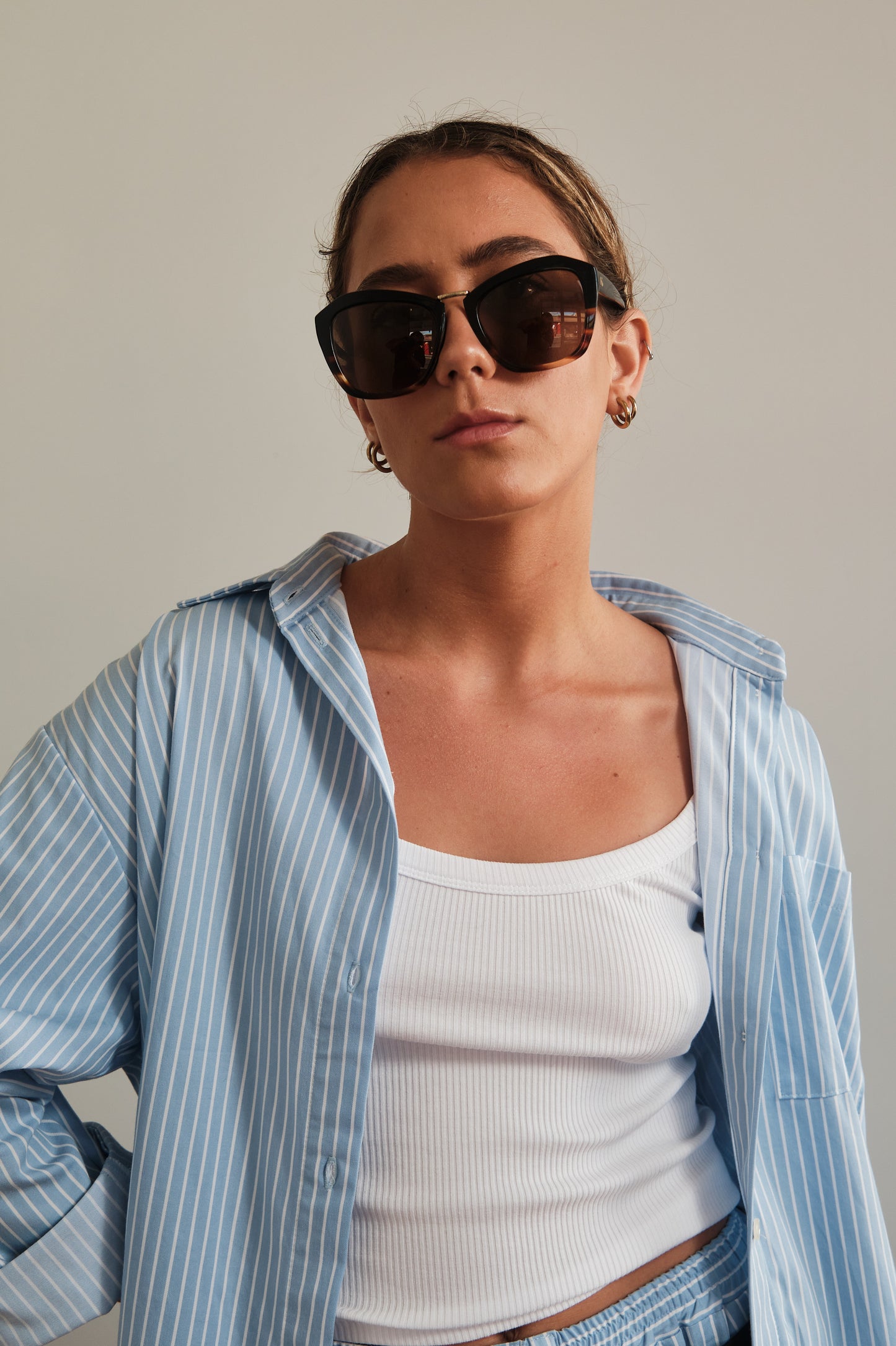 stripes shirt -cotton-women- made in nz